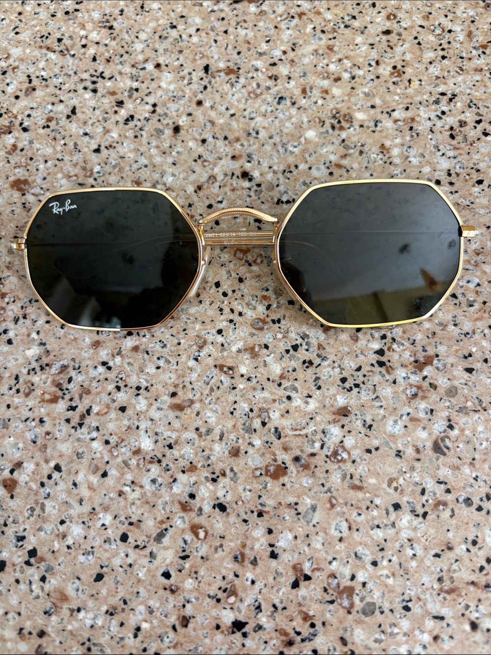 Ray-Ban Women Gold Frame Octagonal Sunglasses 🕶️